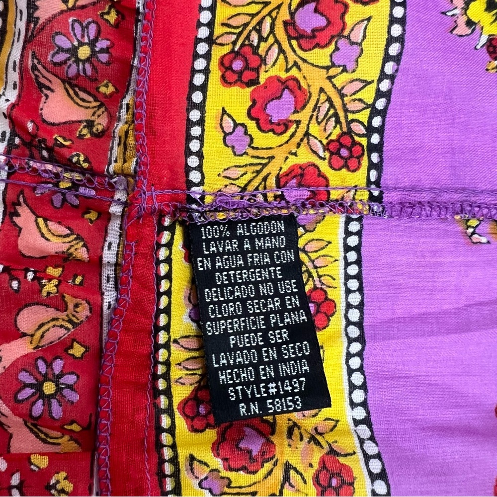Jasmine 100% Cotton Womens Maxi Skirt Multicolor Size Small - Picture 3 of 4